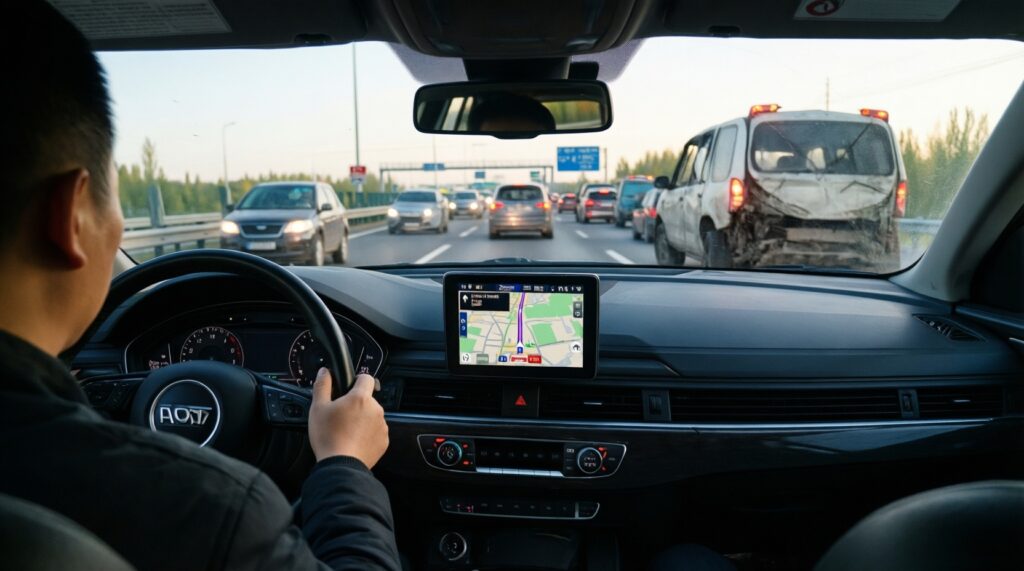 - Дорожная обстановка в Хакасии: пробки, ДТП, перекрытия и ремонтные работы - иллюстрация