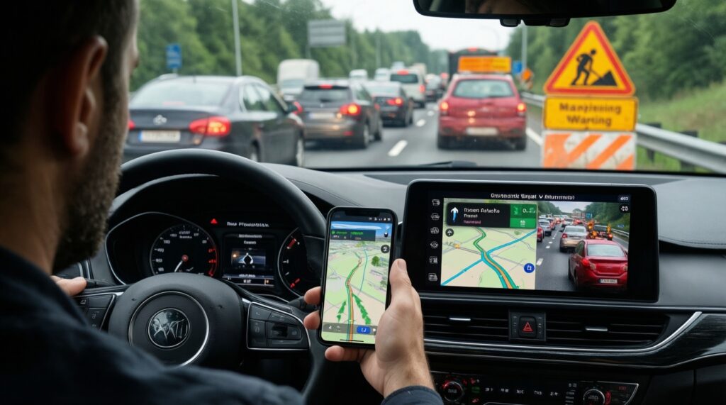 - Ситуация на дорогах: пробки, ДТП, перекрытия и прогноз на завтра - иллюстрация